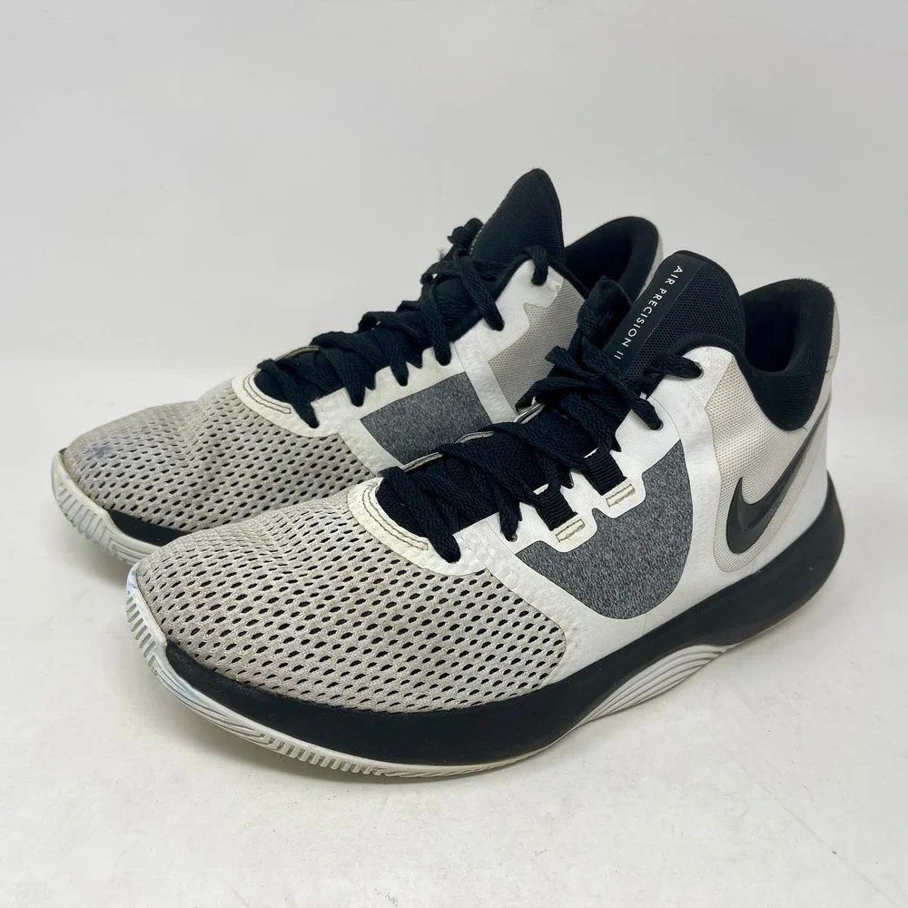 Nike Air Precision II Sneakers Men's 8 1/2‎ Black White 1,4,4,9:S-145